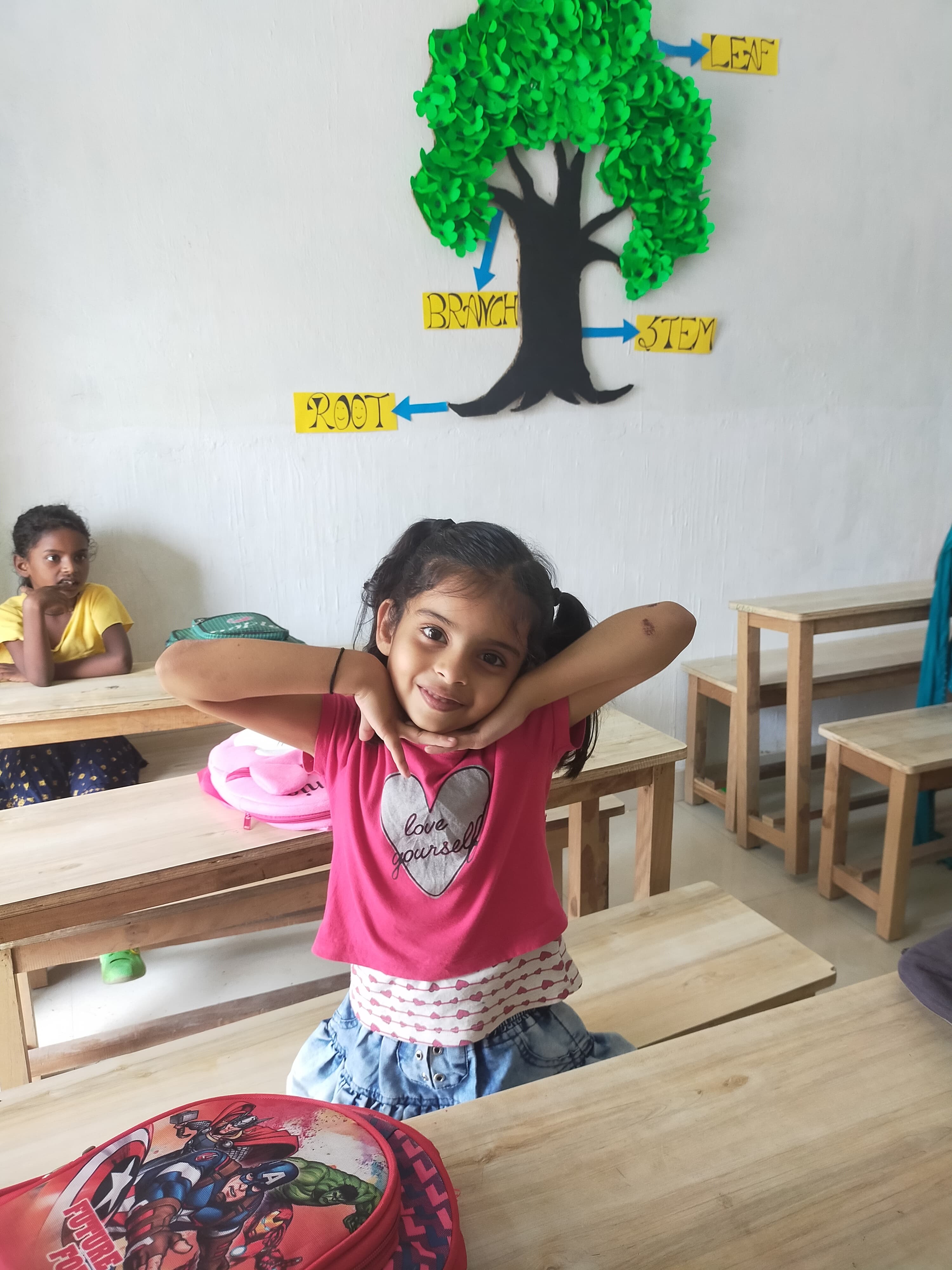Children playing and learning
